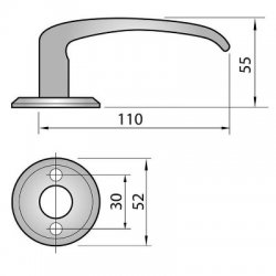 Assa 6640 Sprung Lever Handles