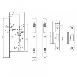 Union 60mm HD72 Mortice Latch