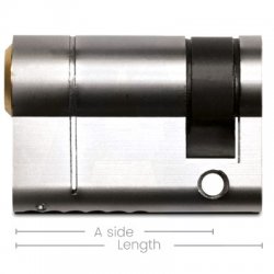 Vital 6 Pin Half Euro Dual Finish Snap Resistant Cylinder