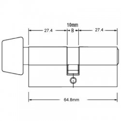 Union 2X19 Euro K&T Cylinder