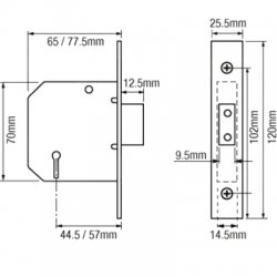 Union 2177 3 Lever Deadlock