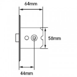 Eurospec Flat Bathroom Deadbolt 