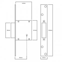 Bramah MD27 Deadlock for Wooden Doors