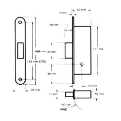 Bramah NS27M for Metal Doors