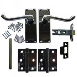 Scroll Mortice Latch Door Handle Pack Grade 7 Hinges