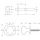 Mortice Door Bolt and Turn Knob Pair