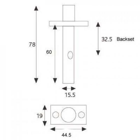 Asec Mortice Door Bolt Pair