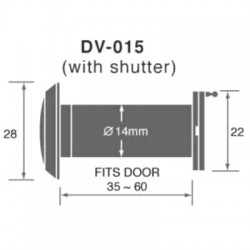 200 Degree Fire Rated Glass Door Viewer 