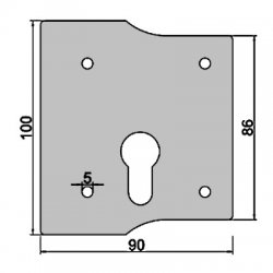 Gatemaster Standard Lock Plate GLBP