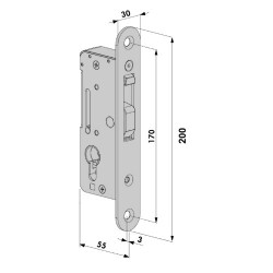 Locinox Gate Insert Lock H-COMPACT With Hook