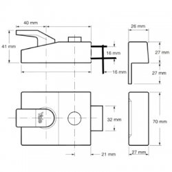 Yale 82 Deadbolt 60mm Nightlatch Case Only