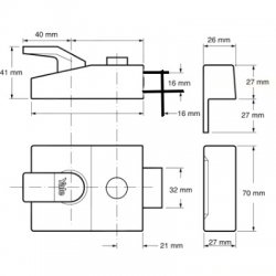 Yale 82 Deadbolt 60mm Nightlatch