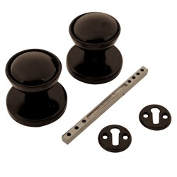 Asec Plastic Rim/Mortice Knob Set 48mm