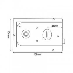 Yale 334 Double Handed Rimlock