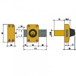 Lince Rim Deadlock 3916 Keyed Both Sides