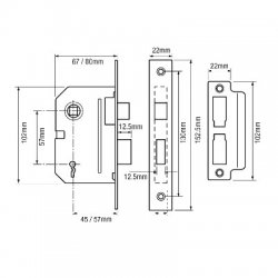 Yale PM246 2 Lever Sashlock