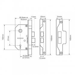 Union 2242 Rebated Sashlock 2 Lever