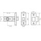 Rebated Tubular Latch 2650 