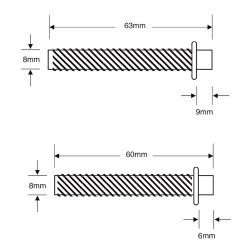 Pair Of Half Splindes For Split Spindle Applications