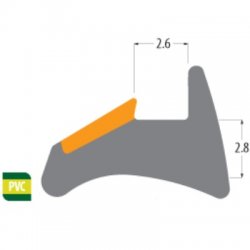 Upvc 2.8mm Orange Wedge Gasket To Suit Upvc Doors & Windows