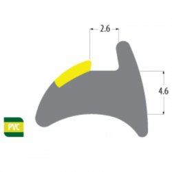 Upvc 4.6mm Yellow Wedge Gasket To Suit Upvc Doors & Windows