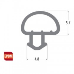 Epdm 5.7mm Bubble Seal Gasket To Suit Upvc Doors & Windows