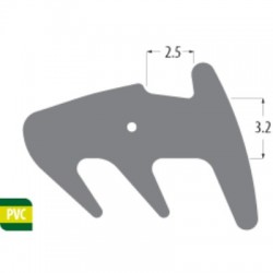 Tpr 3.2mm Wedge Gasket To Suit UPVC Doors & Windows