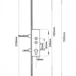 Avantis AV135 Latch Deadbolt 2 Hooks and 2 Rollers