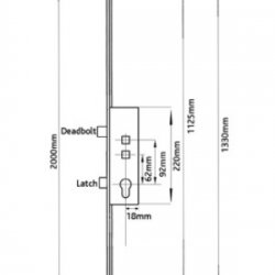 Avantis AV235 Latch Deadbolt 2 Hooks and 2 Rollers