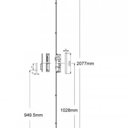 Elite Standard Lever Operated Latch & Deadbolt Twin Spindle Designed To Accept Optional Shootbolts - 4 Roller