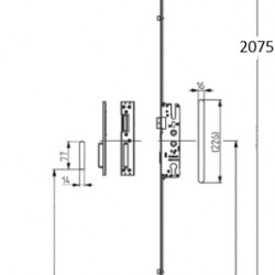 Elite Standard Lever Operated Latch & Deadbolt Single Spindle - 4 Roller