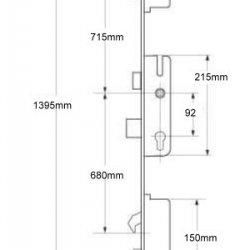 Era SureFire Latch Deadbolt Single Spindle 2 Hook 2 Latchbolt