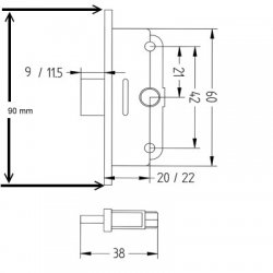 Saracen Window Gearbox 22mm Backset