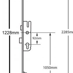 GU Lever Operated Latch & Deadbolt 2 Dead Bolt (1228mm)