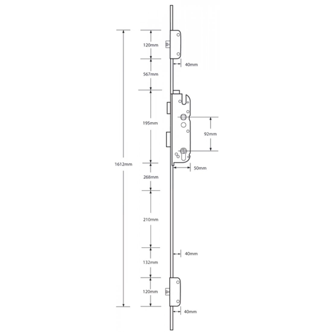 GU Secury Auto A2 1050 Multipoint Lock