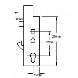 Fullex XL Lever Operated Latch Hookbolt Gearbox