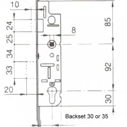 GU Old Style Upvc Lockcase