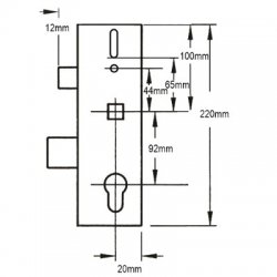 Era Surelock Lockcase Thin Deadbolt version Split spindle