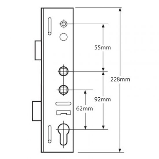 Asec Lockmaster Copy Lever Operated Latch & Deadbolt Twin Spindle Gearbox