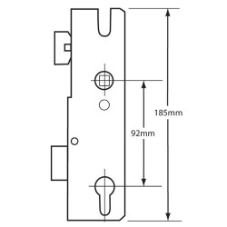 Winkhaus Lever Operated Single Spindle Latch & Deadbolt Gearbox