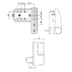 Mila Ideal Flag Hinge 85mm
