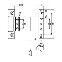 Yale Paddock UPVC Adjustable Neon Single Rebate Hinge