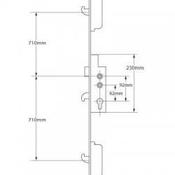 Ingenious 1007 Lever Operated Latch and Hookbolt - 2 Hook