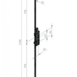 Ingenious 1009 Lever Operated Latch & Hookbolt - 2 Double Hook