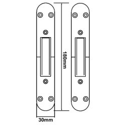 Fullex XLC Crimebeater Top & Bottom Deadbolt Keep Radius Forend