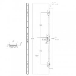 Lockmaster Lever Latch and Deadbolt Twin Spindle 2 Hook