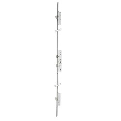 Lockmaster Lever Operated Latch & Deadbolt Twin Spindle 20mm Radius Faceplate 2 Hook