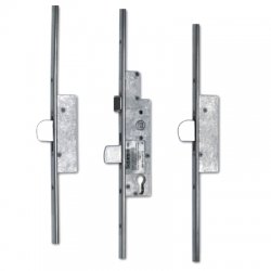 Sobinco Latch 3 Drop Bolts Key Wind Operated Multipoint Door Lock - U-Rail 22mm Faceplate