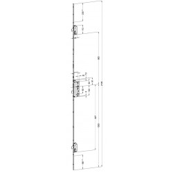Winkhaus AV4-F2060 Auto Locking Latch & Deadbolt 20mm Square 2105mm Length 2 Hook