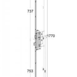 Winkhaus Trulock STV-F 2070 M2 20mm Radius Faceplate With 2 Hooks Keywind Action (KTA)